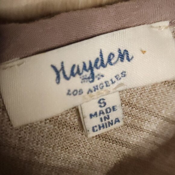 Hayden Los Angeles Womens Tan Tunic Lace Up Detail Small - Picture 5 of 6